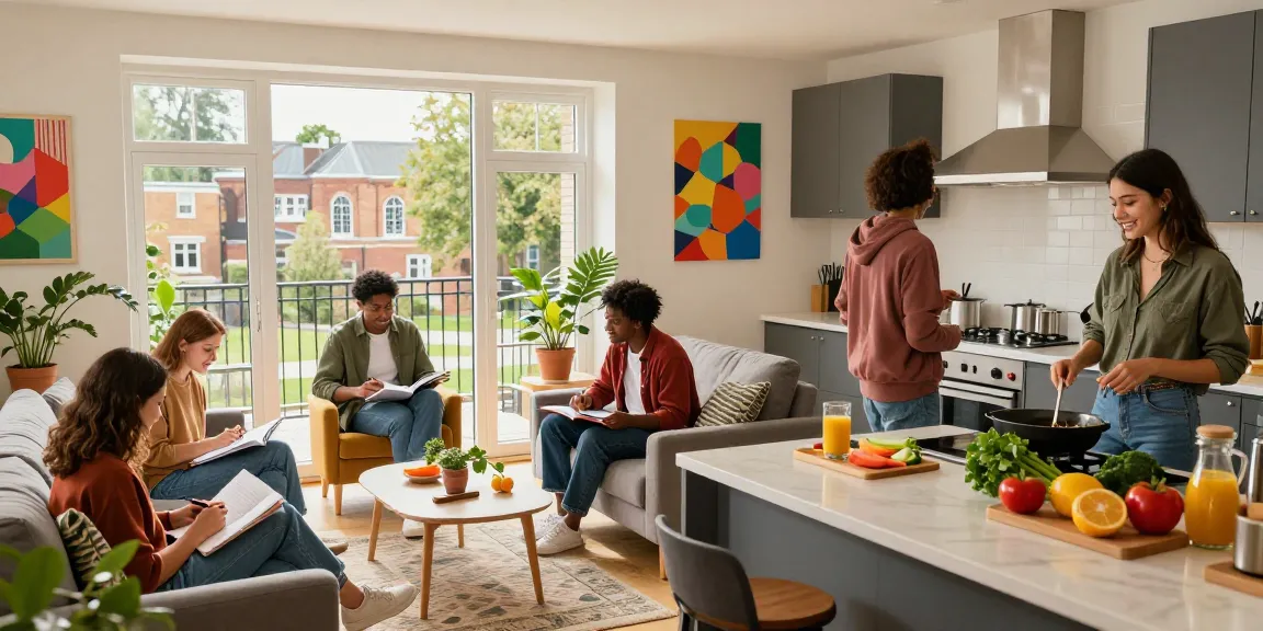 Students enjoying their time in Northampton Student Accommodation, showcasing comfort and community.