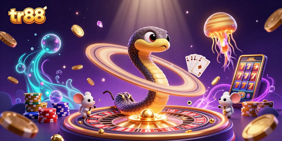 Experience the thrilling world of tr88 with astronauts betting on a cosmic roulette scene.
