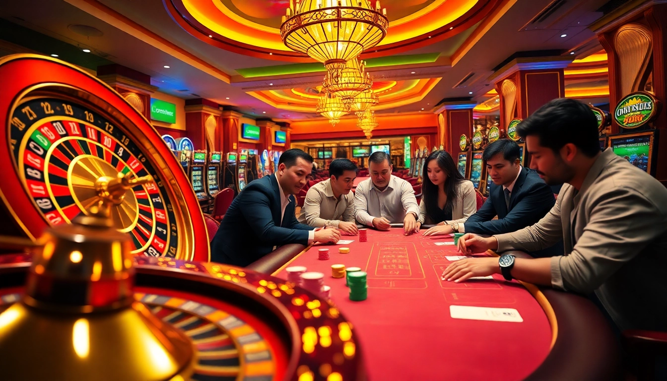 Experience the thrill of gambling at mint88 with luxurious casino tables and vibrant action.