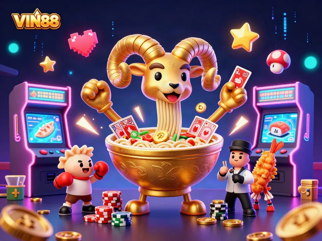 Engage with VIN88's exciting casino games featuring vibrant characters and dynamic elements.