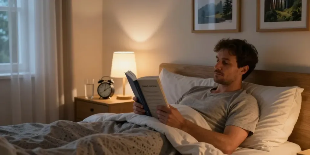 Buy Zopiclone In The UK from a cozy bedroom scene promoting relaxation and sleep.
