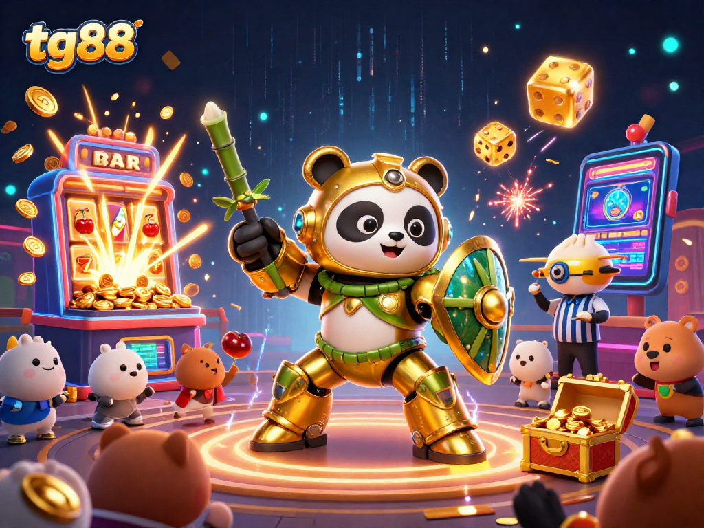 Spin the reels and win big at tg88, featuring a vibrant casino scene with thrilling game elements.