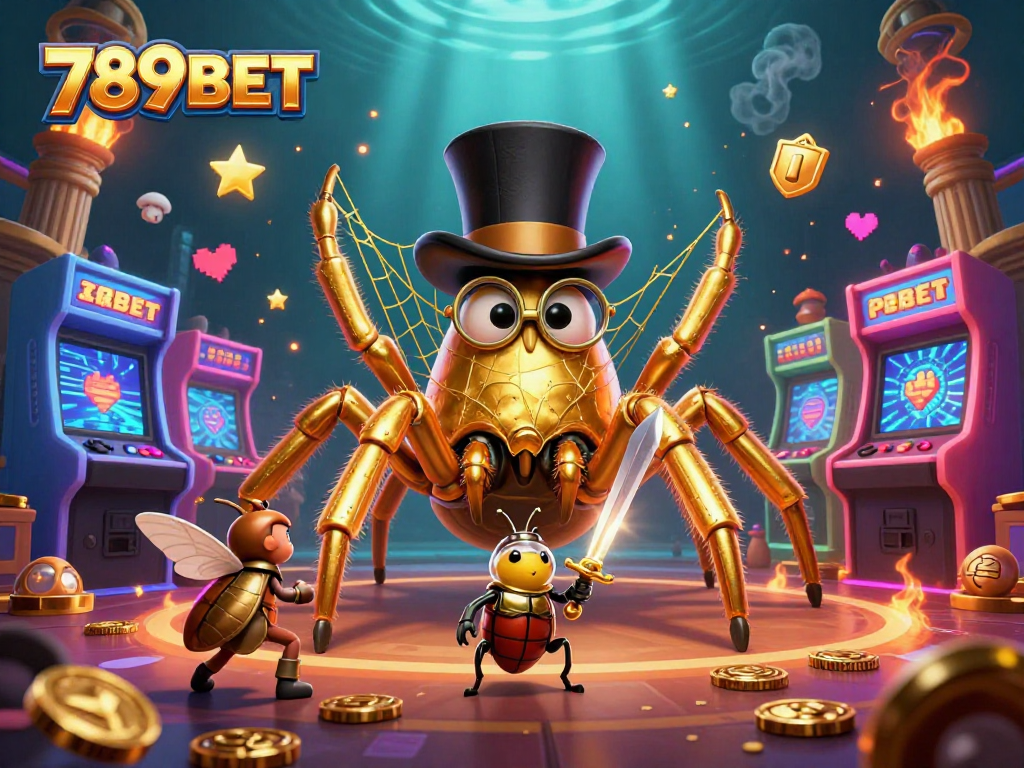 Engage in immersive gaming action at 789BET with dynamic casino-themed characters in a vibrant scene.