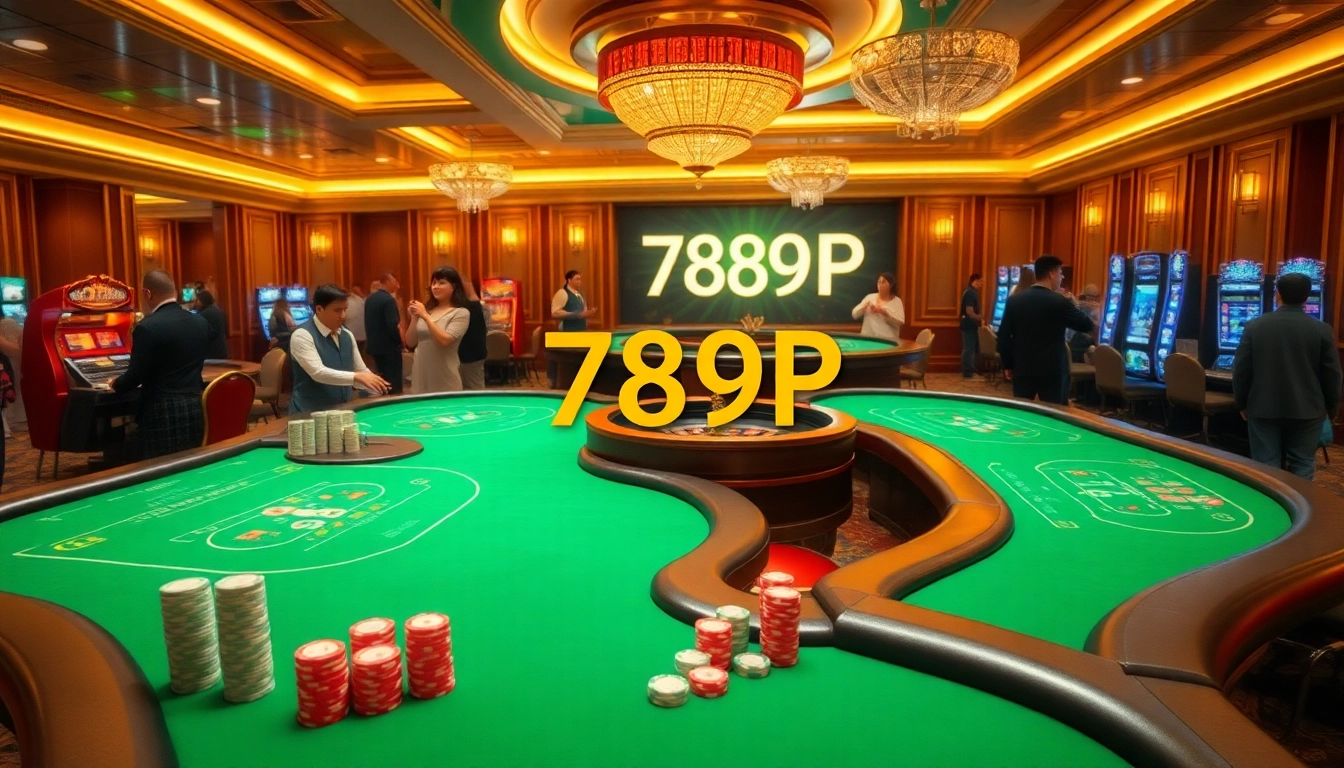 High-stakes poker excitement with 789P branding surrounded by vibrant casino elements.