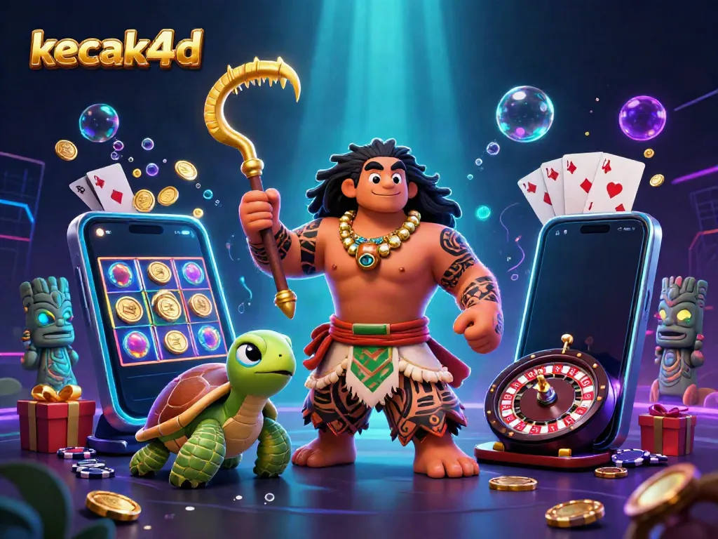 Engage with kecak4d's vibrant gaming scene featuring mythic characters and dynamic slot elements.