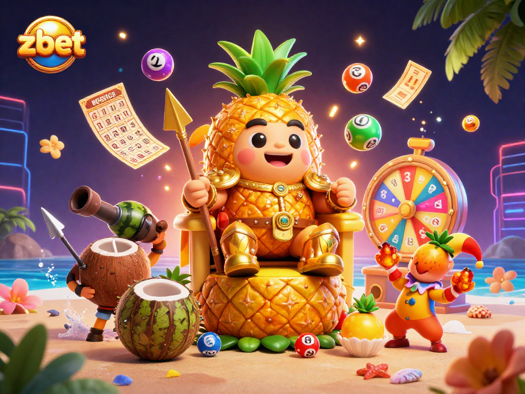 Engage with zbet as the golden pineapple king rules the beach casino with vibrant games and lively characters.