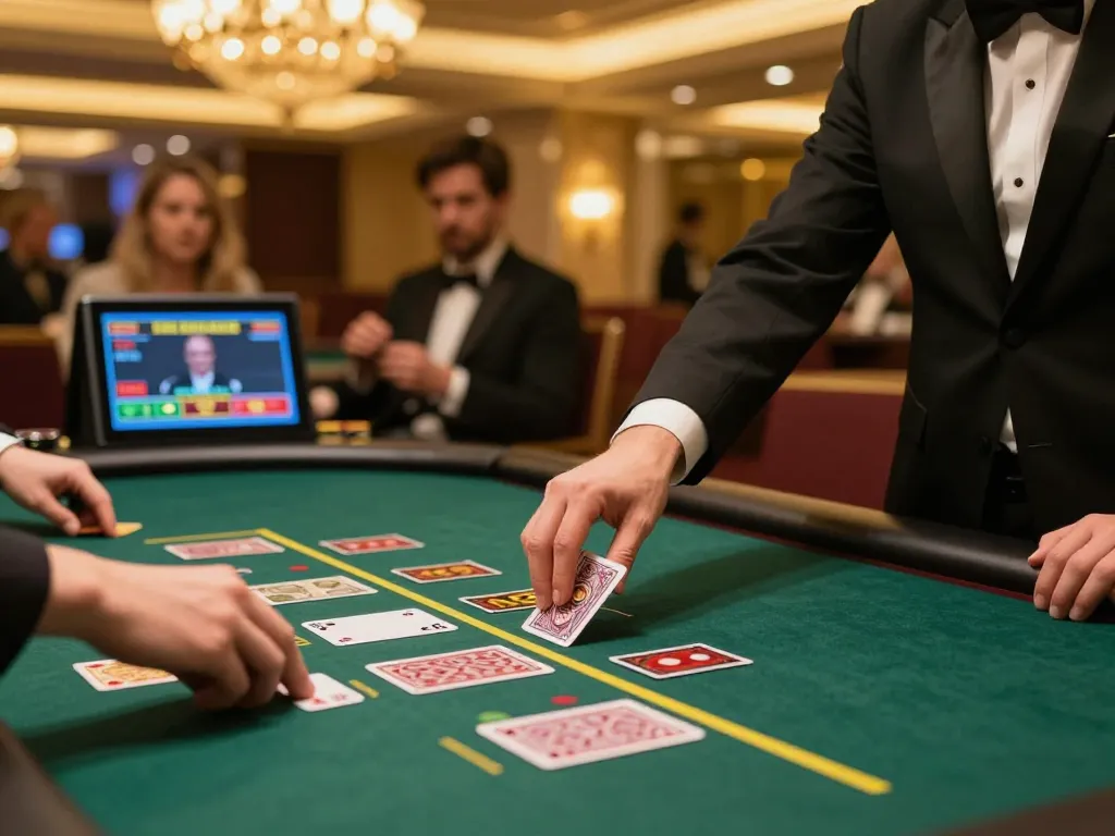 Engaging blackjack game on the five88 platform with a professional dealer and player interactions.