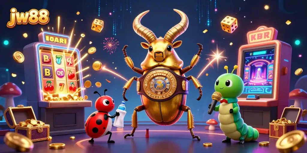 Engage with the jw88 thrilling casino scene showcasing vibrant characters and exciting gaming elements.