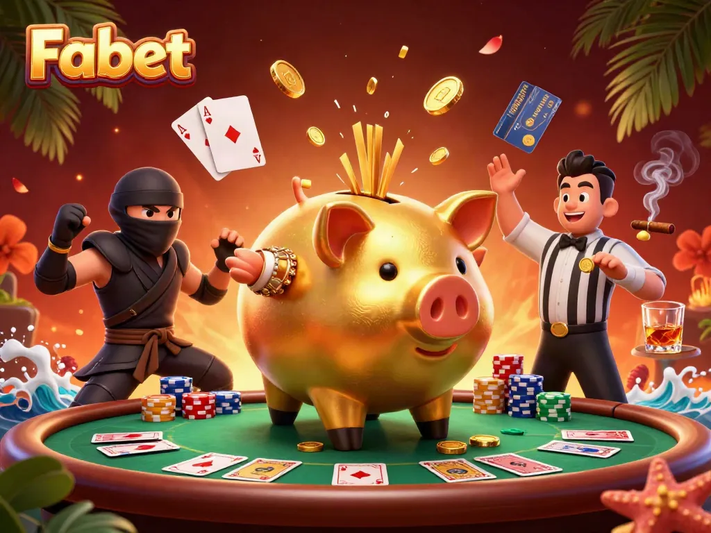 Engage in thrilling gameplay at Fabet with vivid casino elements and lively characters