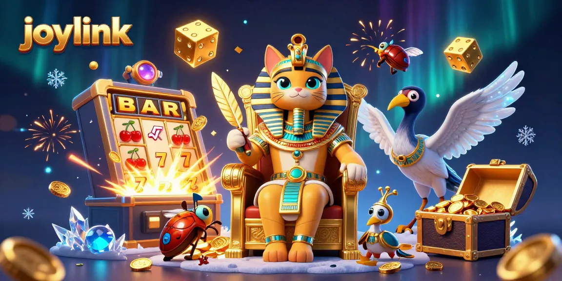 Experience winning strategies with joylink in this dynamic casino-themed 3D illustration.