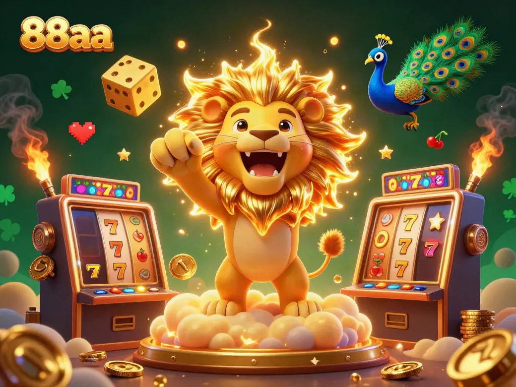 Experience thrilling gaming at 88aa with vibrant 3D characters and colorful slot machines.