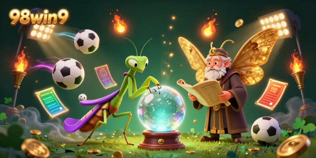 Experience the excitement of 98win9 with vibrant casino scenes featuring unique characters and dynamic game elements.