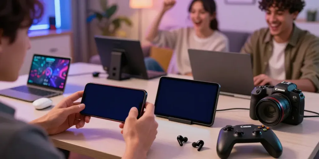 Engaging gaming moment with ORION88 on smartphone, showcasing competitive gaming atmosphere.