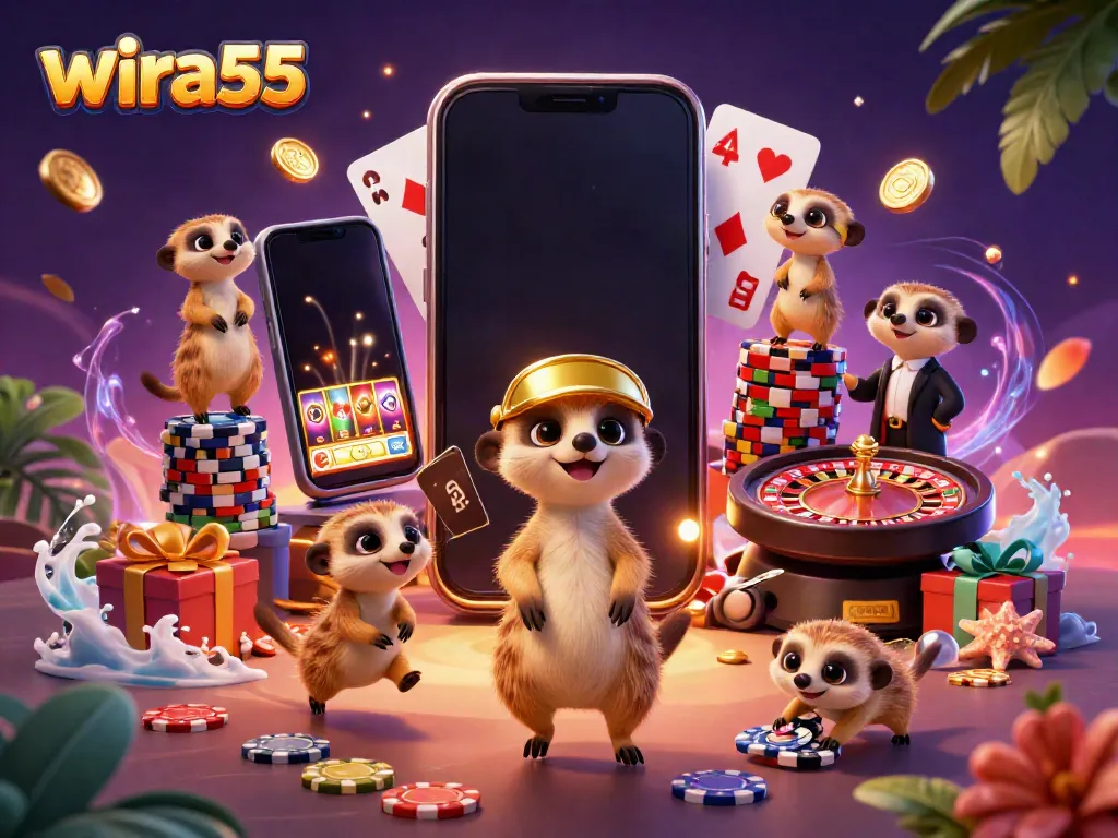 Wira55 menyediakan permainan kasino yang menarik dengan koloni meerkats yang mengoperasikan kasino secara dinamis