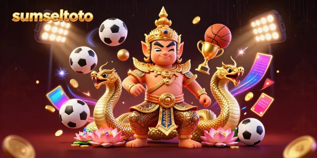 Sumseltoto engaging with thrilling sports betting elements, showcasing a vibrant casino environment.