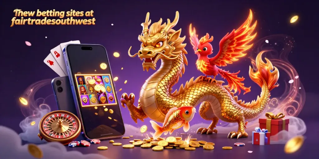 Engage with exciting new betting sites at fairtradesouthwest featuring thrilling imagery of a dragon and phoenix.