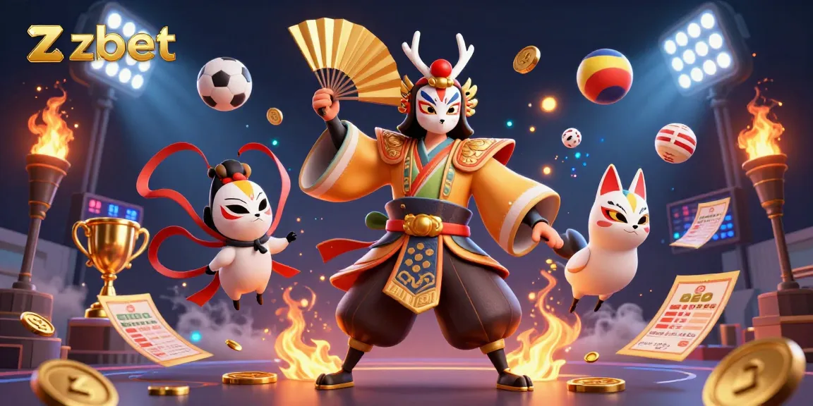 Zbet offers thrilling betting with kabuki warriors and dynamic sports elements in a lively 3D environment.