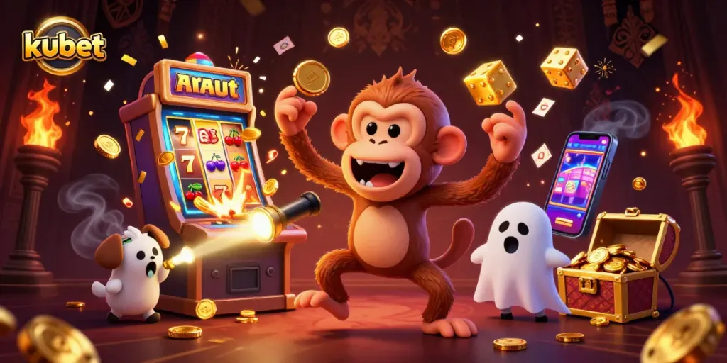 Experience winning moments at kubet casino with captivating slot machines and lively illustrations.