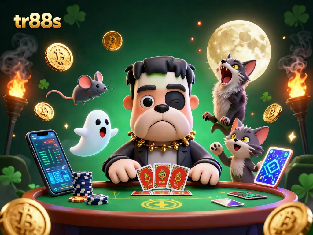 Engage in thrilling gameplay at tr88s as cards are dealt by a unique bulldog monster.