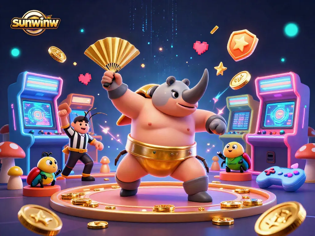 Win big at sunwinw with colorful casino games and vibrant beetle characters in action.