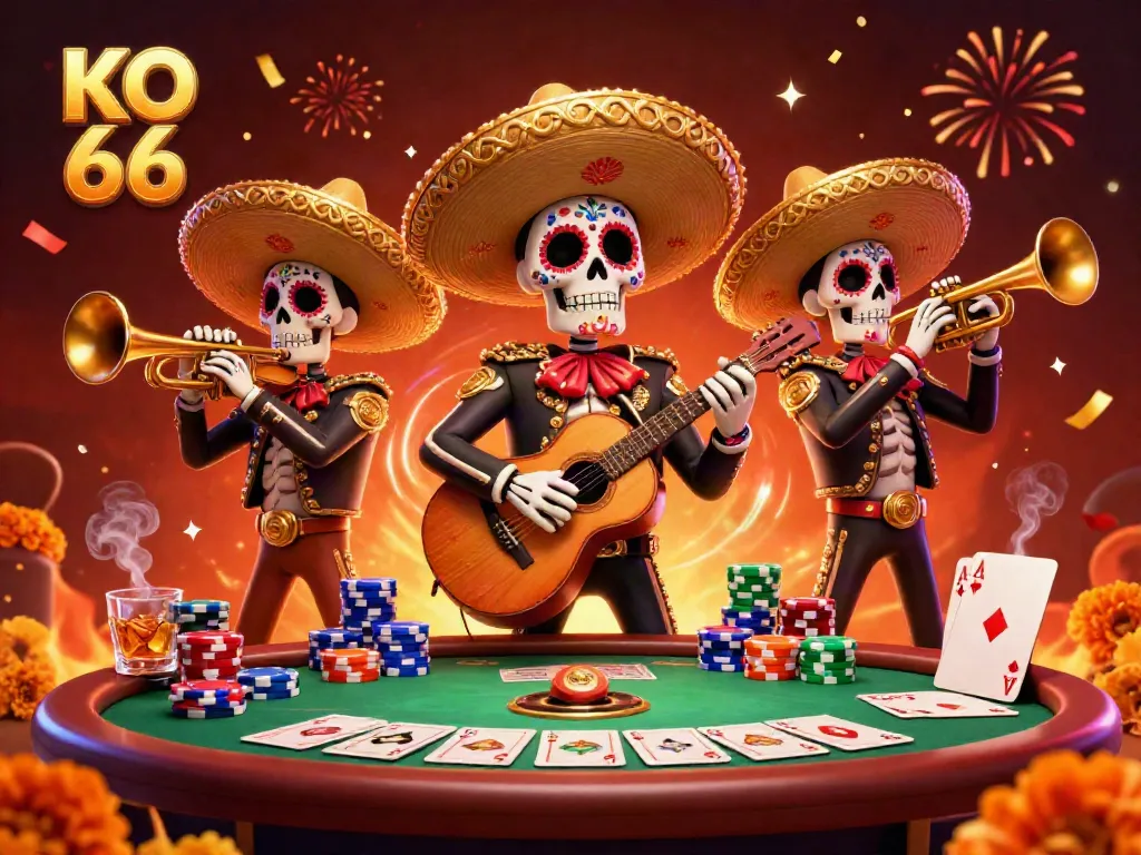 Engage with KO 66 vibes in this dynamic casino scene filled with festive energy.