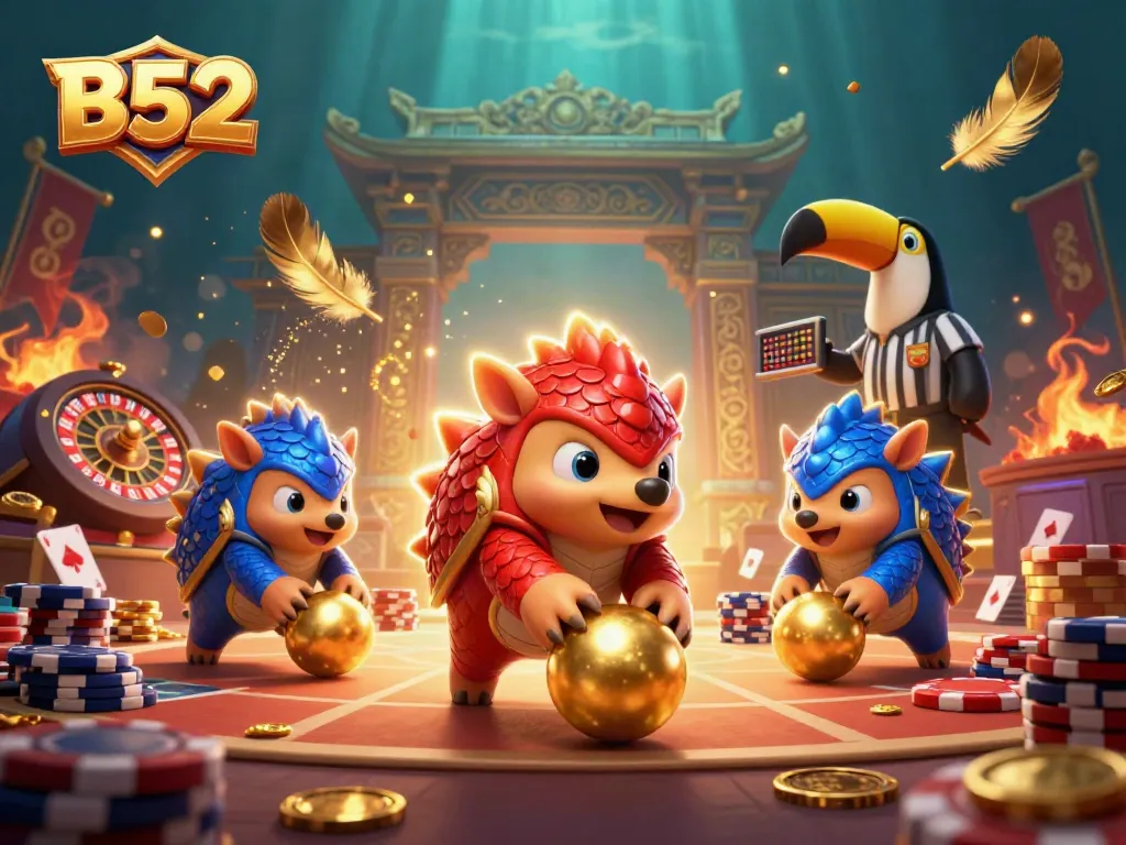 B52 rivals engage in a thrilling live casino game, showcasing vibrant animated characters and dramatic gambling elements.
