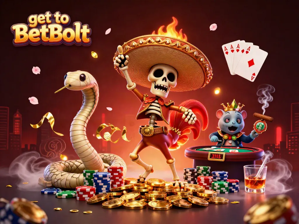 Experience thrilling fun as you get to BetBolt with this dynamic casino illustration.