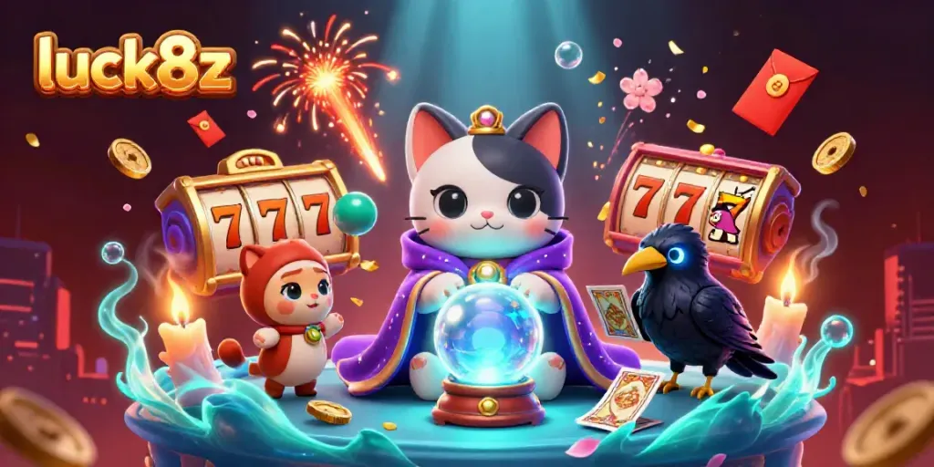 Engage with luck8z through a mystical casino adventure featuring vibrant characters and rich game elements.