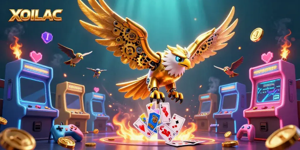Experience thrilling bets with XOILAC's captivating 3D eagle and arcade gaming elements.