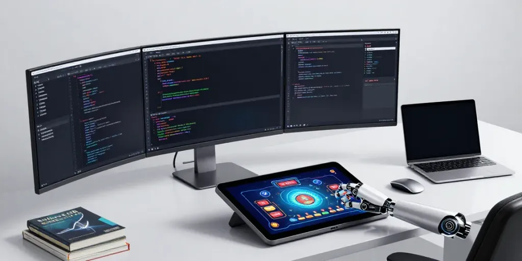 Bananzia Casino technology interface on a modern developer's setup.