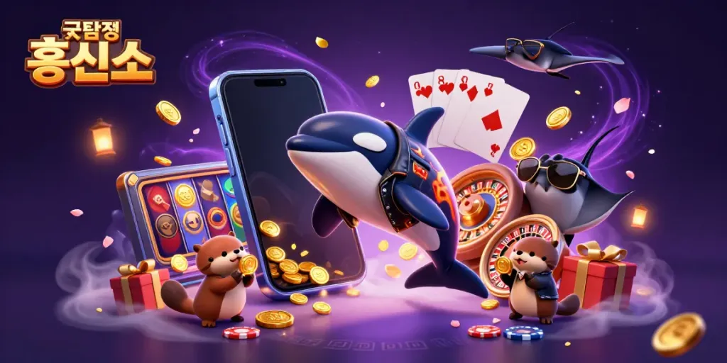 Experience vibrant gameplay action with the dynamic characters of 굿탐정 흥신소 alongside exciting gambling elements.
