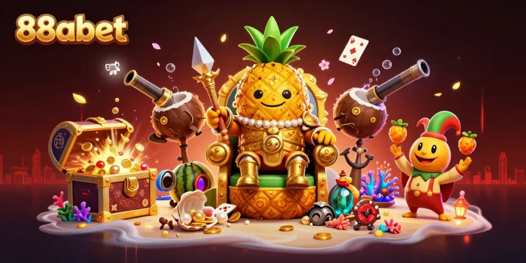 Experience fun-filled gaming adventures with 88abet's vibrant casino characters and lively atmosphere.