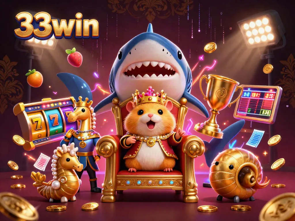 Experience thrilling slots at 33win with a fierce hamster king and dynamic casino elements.
