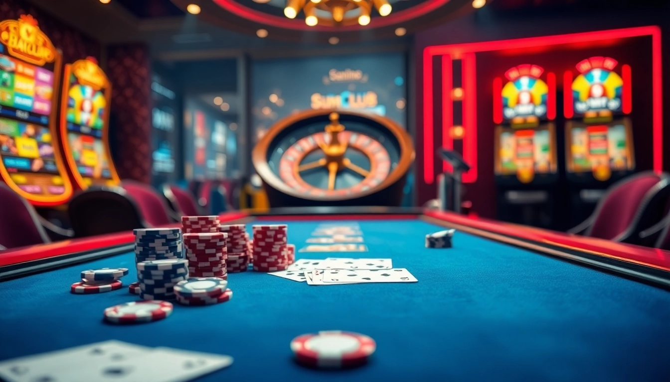Experience thrilling gameplay at SumClub with vibrant casino tables and engaging betting interfaces.