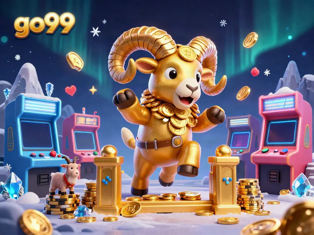 Experience the thrill of go99 gaming with vibrant 3D characters charging through golden gates.