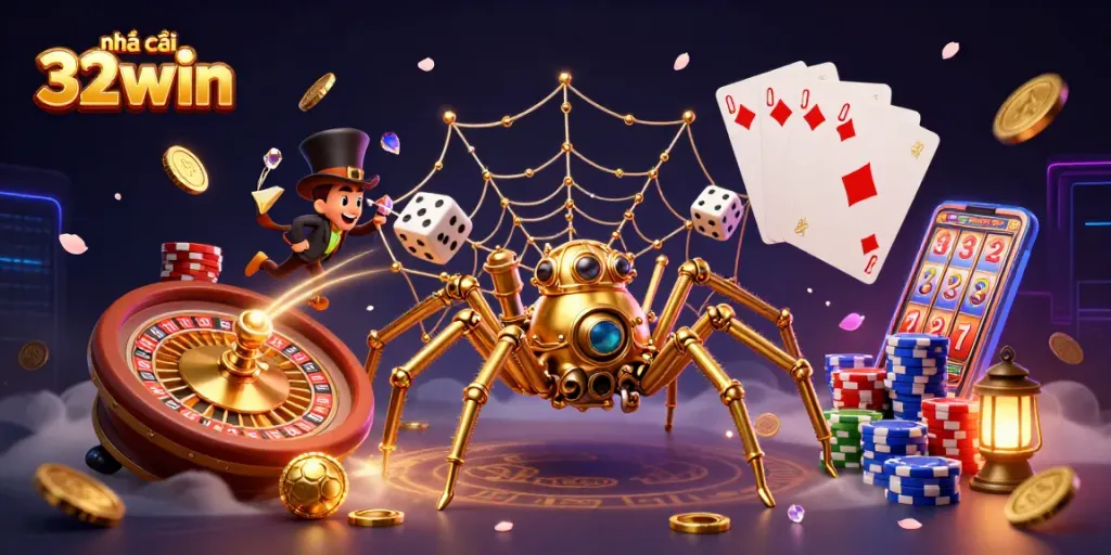 Engage in thrilling games at nhà cái 32win with vibrant casino elements and dynamic visuals.