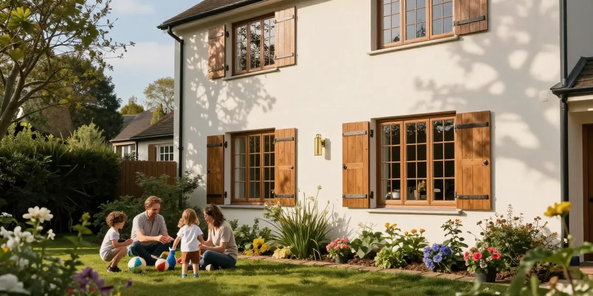 Showcasing Hardwood Casement Windows and Doors West Hampstead London NW3 in a sunny home setting with traditional brass fittings.