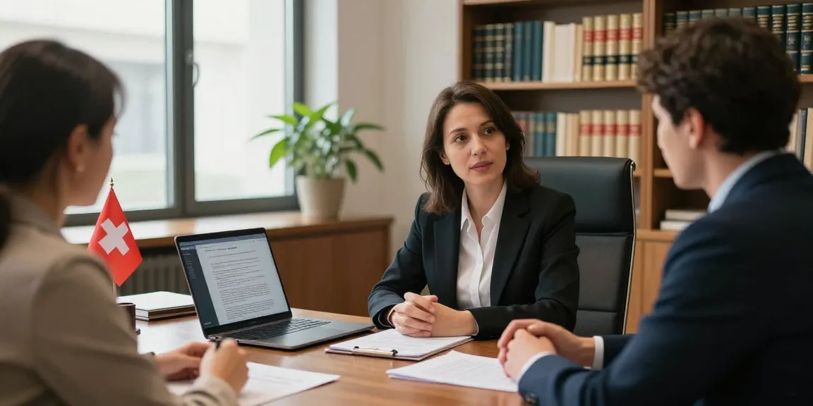 Confidential conversation with Valken Legal in a professional Swiss office setting