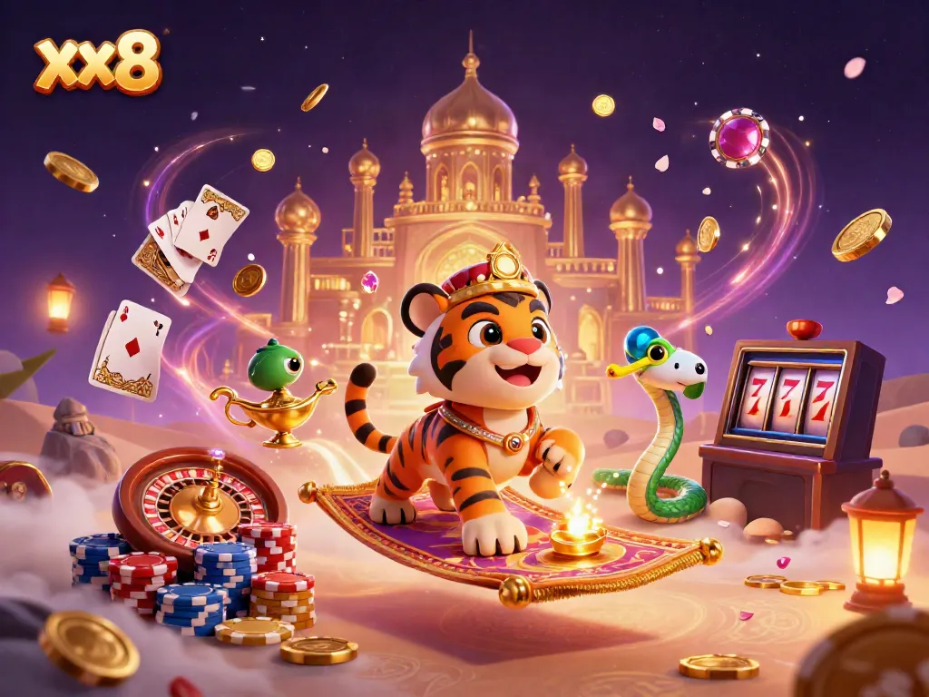 Experience thrilling gameplay at xx8 with a magical casino scene featuring rich animation and vibrant colors.