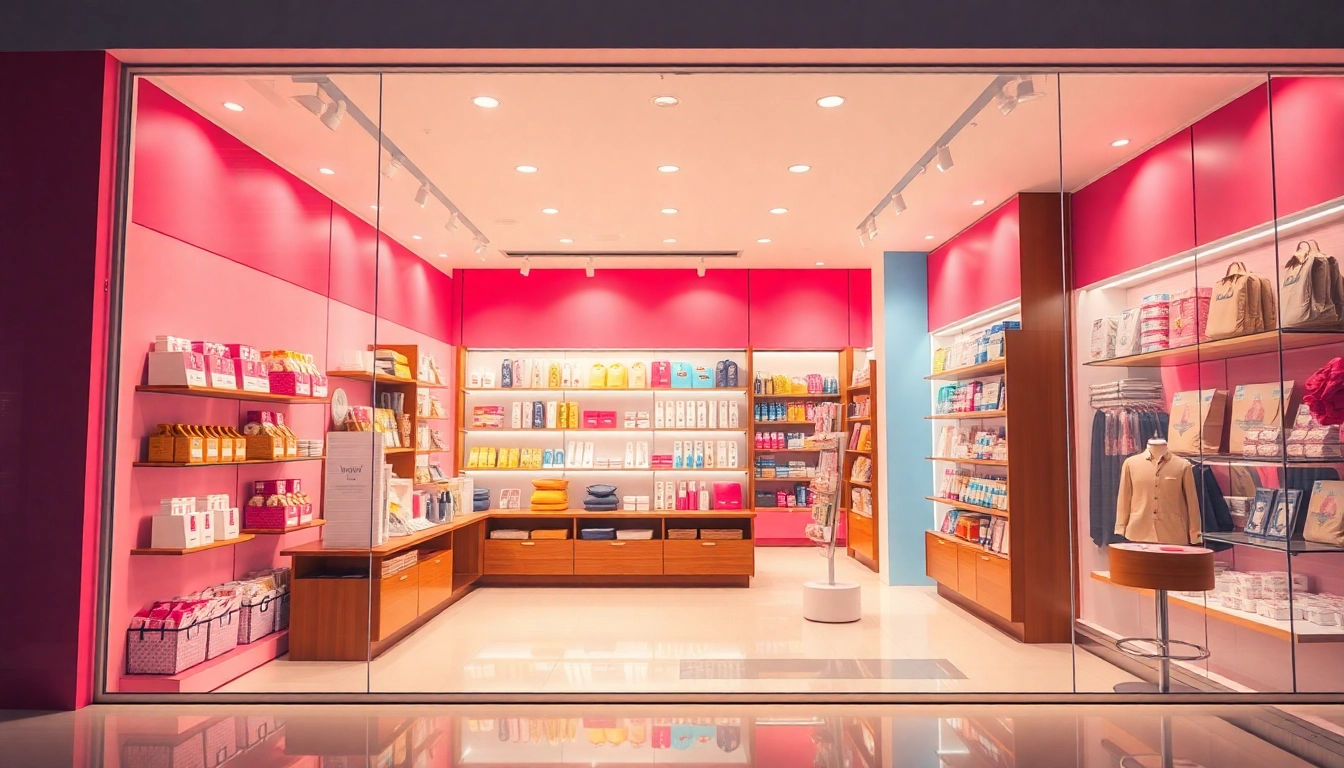 Shop unique items at Ultimateshop ru with this colorful storefront display.
