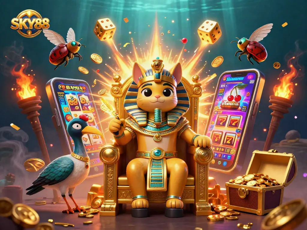 Experience thrilling gameplay at SKY88 with exciting jackpots and vibrant casino elements.