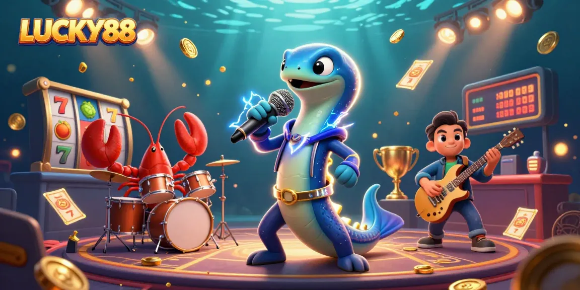 LUCKY88 brings an electrifying underwater casino atmosphere with vibrant characters and dynamic gaming elements.