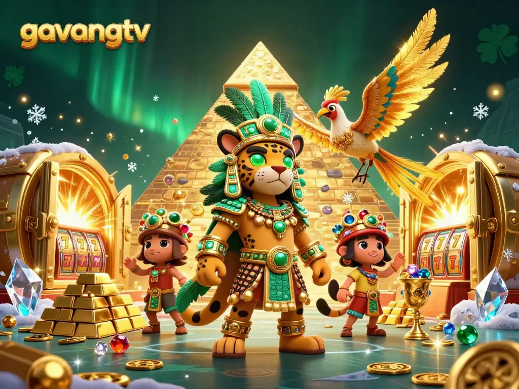 Experience the thrill of winning with gavangtv's vibrant casino atmosphere featuring treasure and slot machines.