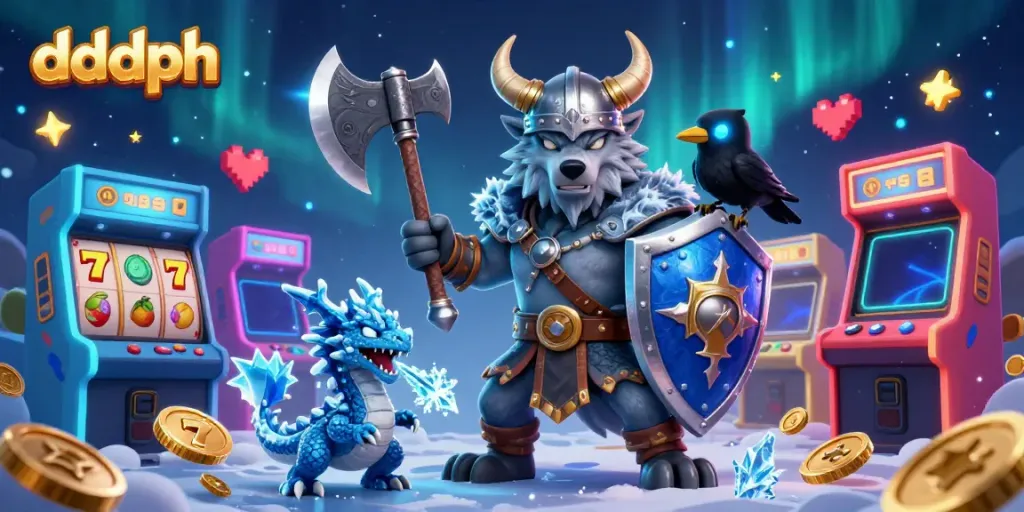 Experience thrilling gameplay with DDDPH slot games featuring Viking warriors and dragons.