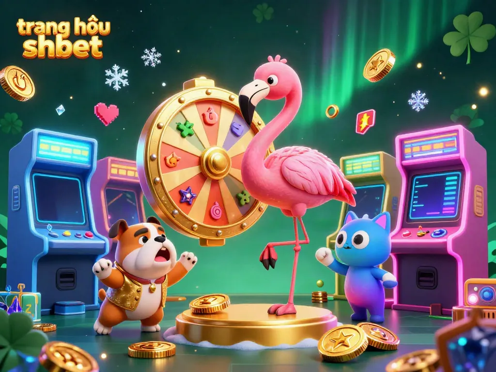Experience the thrill of gaming at trang chủ shbet with exciting characters in a vibrant casino scene.