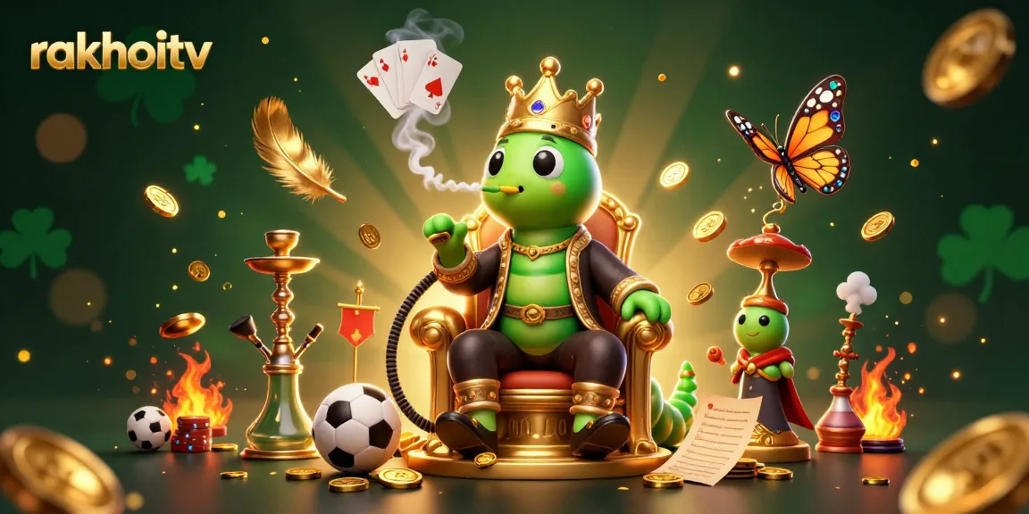 Experience the thrill of rakhoitv with a vibrant 3D illustration of gaming excitement and dynamic elements.