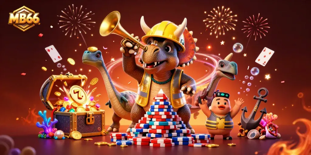 Celebrate big wins with MB66 featuring a vibrant scene of casino fun and excitement!