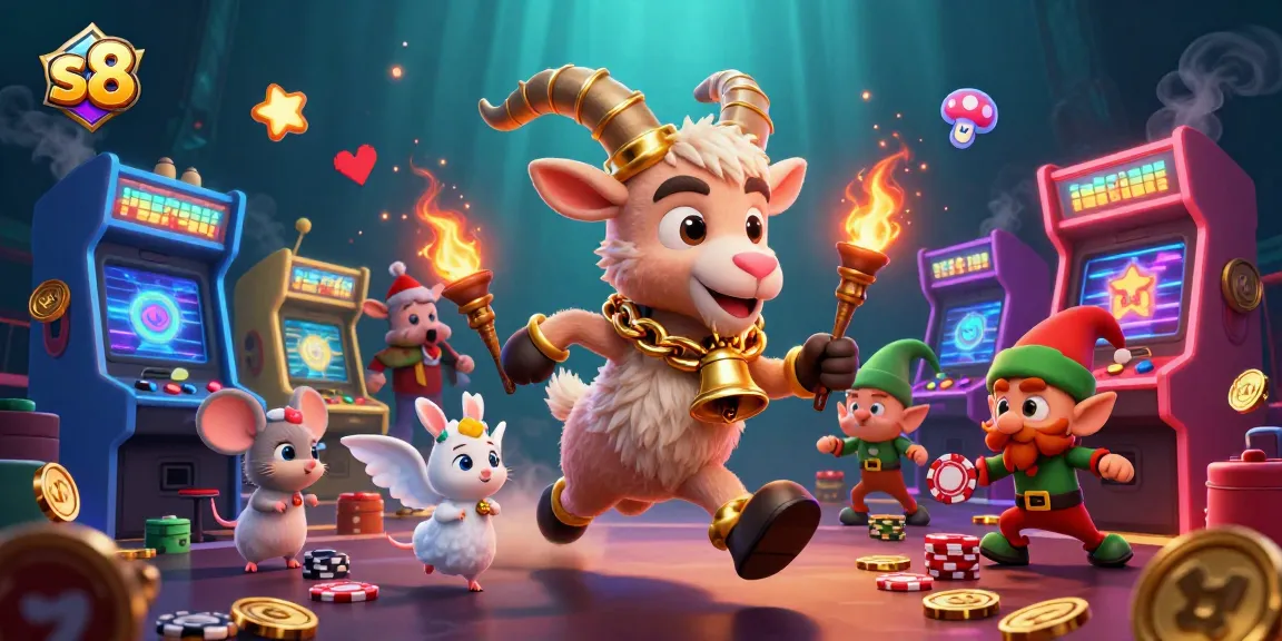 Watch the enchanting S8 gambling scene where Krampus in chains manages a vibrant casino, while a mouse enforces order.