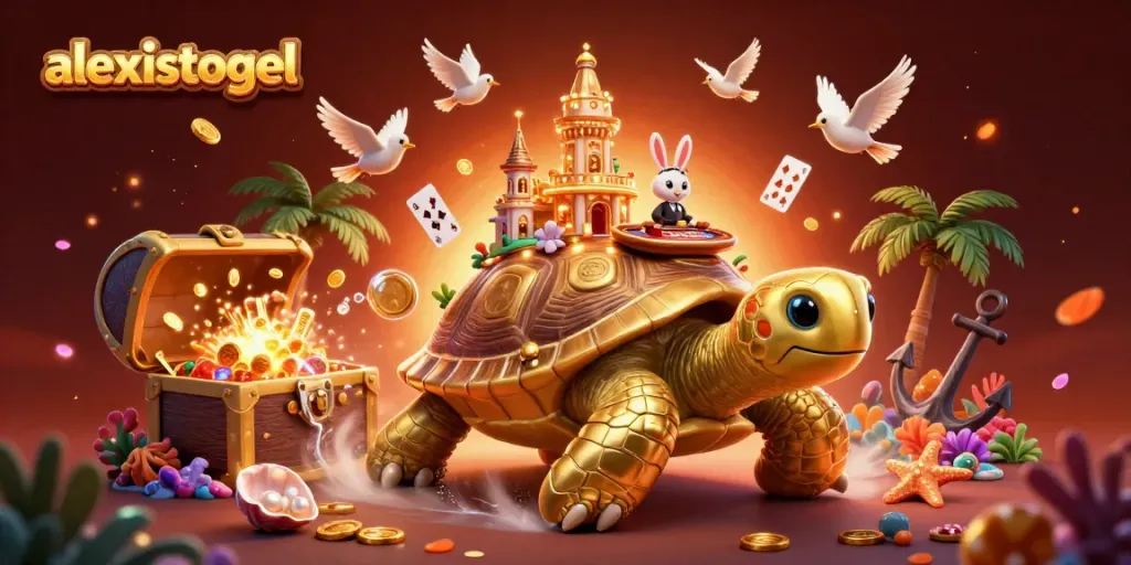 Experience winning moments with alexistogel in this vibrant casino-themed illustration.