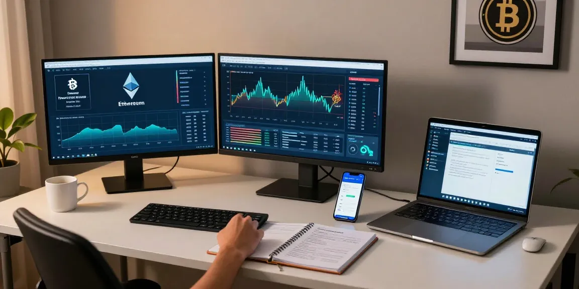 Recuperación de ethereum en un espacio de trabajo moderno con gráficos de análisis forense y herramientas de cripto.